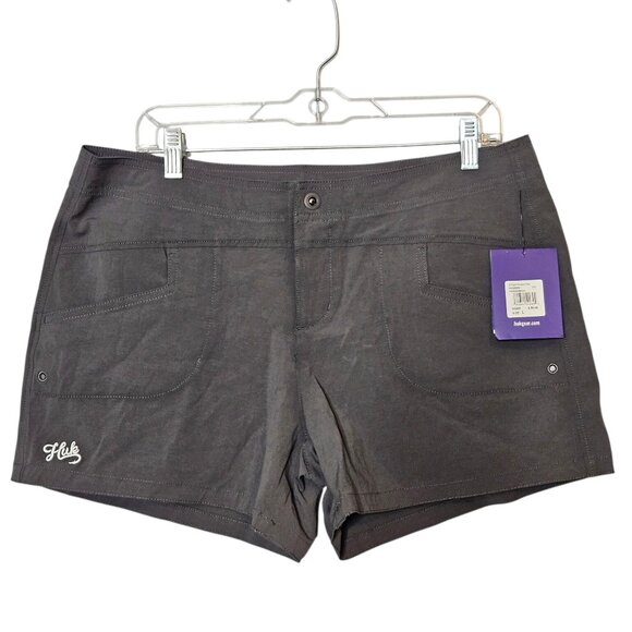 NWT HUK Women Paupa Boy Shorts SZ Large Gray Performance Fishing Outdoor Stretch - Picture 1 of 12